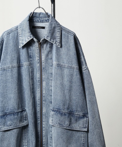 セール】【ZIP FIVE】 ルーズシルエット コットン デニム ブルゾン