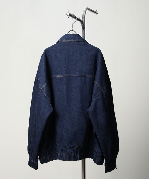 ZIP FIVE(ジップファイブ)の「【ZIP FIVE】 ルーズシルエット コットン デニム ブルゾン / デニムジャケット(デニムジャケット・メンズ・ワンウォッシュ/ブルー/ブラック・MEDIUM/LARGE)」の19枚目の写真