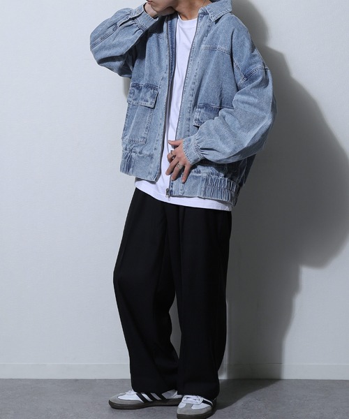 SAPEUR ダークブルー デニムジャケット　スウェット ☆SAPEur デニムスウェット ジャケット☆ SAPEUR ダークブルー デニム