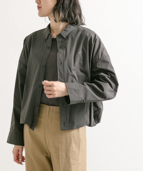 GYMPHLEX（ジムフレックス）の「GYMPHLEX　TTO SHORT BUTTONDOWN SHIRTS Long-Sleeve（シャツ/ブラウス・レディース・イエロー/スミクロ/ホワイト・14）」の3枚目の写真