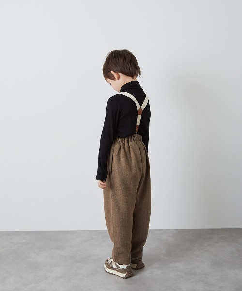 riziere（リジェール）の「ヘリンボーン柄テーパードパンツ（その他パンツ・キッズ・チャコール/ブラウン・90/100/110/120/130/140/150）」の9枚目の写真