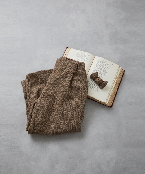 riziere（リジェール）の「ヘリンボーン柄テーパードパンツ（その他パンツ・キッズ・チャコール/ブラウン・90/100/110/120/130/140/150）」の12枚目の写真