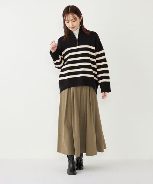 SHIPS Colors(シップス カラーズ)の「SHIPS Colors:〈手洗い可能〉ナイロン ストレッチ タック スカート(スカート・レディース・カーキ/グリーン/ネイビー・SMALL/MEDIUM)」の21枚目の写真