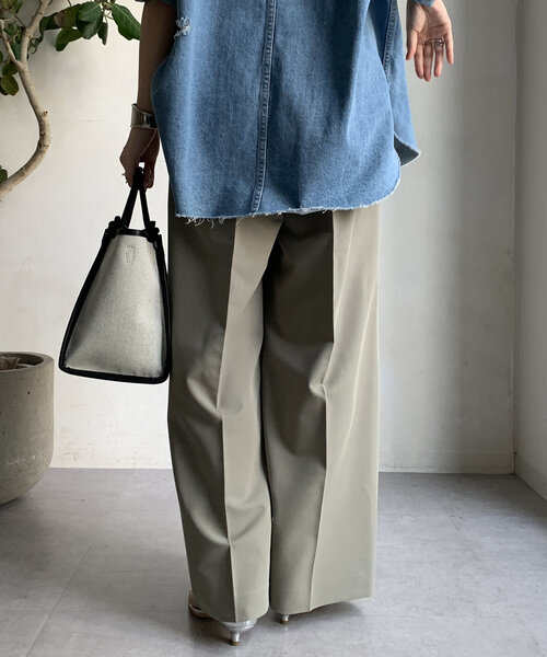 DouDou（ドゥドゥ）の「スラックスパンツ（その他パンツ・レディース・ベージュ/ブラック/ブラウン/ネイビー/ライトベージュ/カーキ・FREE/TM）」の18枚目の写真