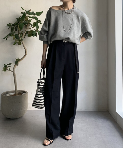 DouDou（ドゥドゥ）の「スラックスパンツ（その他パンツ・レディース・ベージュ/ブラック/ブラウン/ネイビー/ライトベージュ/カーキ・FREE/TM）」の20枚目の写真