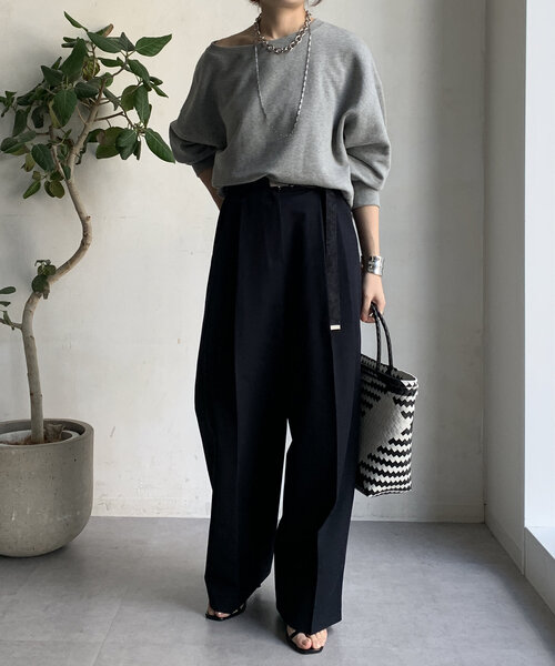 DouDou（ドゥドゥ）の「スラックスパンツ（その他パンツ・レディース・ベージュ/ブラック/ブラウン/ネイビー/ライトベージュ/カーキ・FREE/TM）」の21枚目の写真