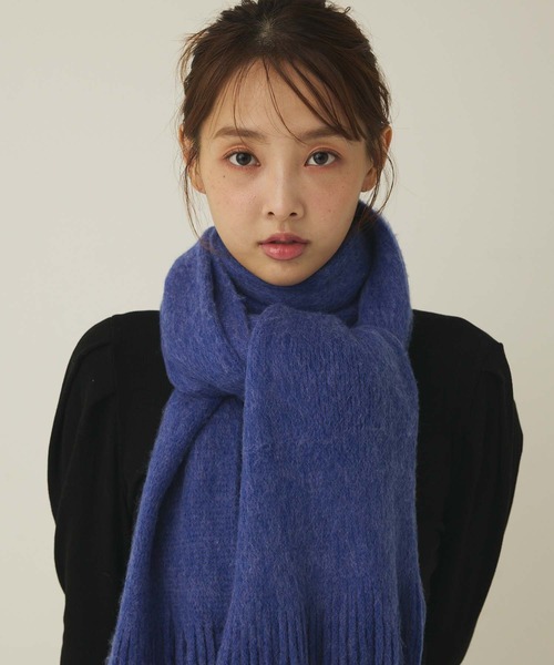 fifth（フィフス）の「ミンクタッチもっちりストール（マフラー・レディース・ホワイト/チャコールグレー/ブルー/イエロー・FREE）」の3枚目の写真