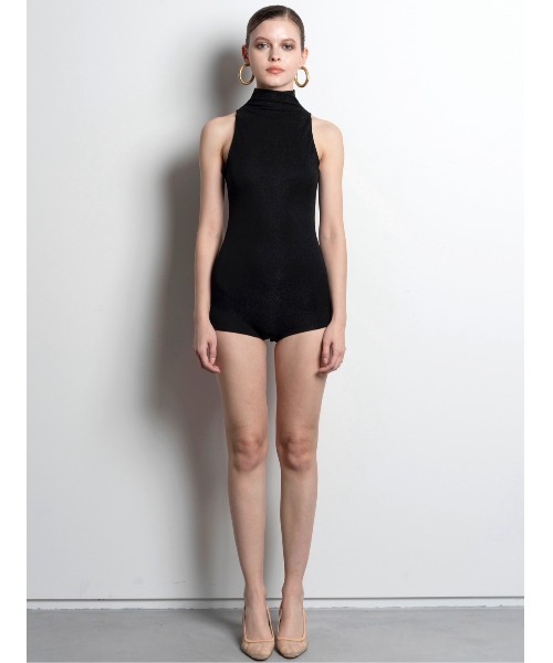 ★boohoo★ ハイネック フリル スリーブ ボディスーツ ボムシェル bombshell ニット ハイネック ボディースーツ
