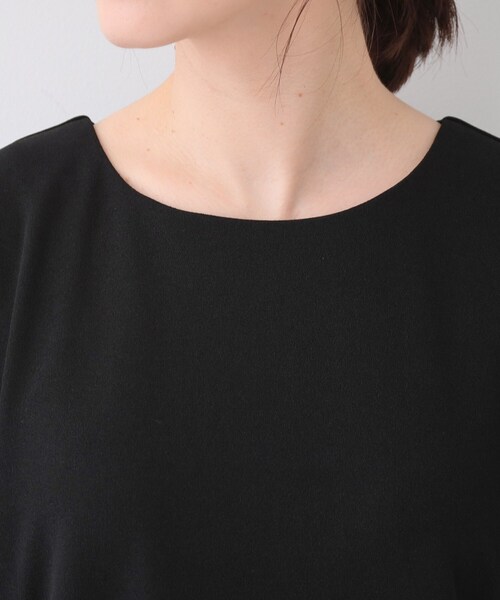 SHOO・LA・RUE（シューラルー）の「【S-3L/お袖デザイン2WAY】異素材ドッキングワンピース（ワンピース・レディース・ブラック/ナチュラル・05/01/02/03/04）」の16枚目の写真