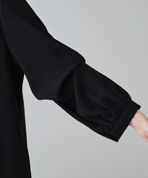 SHOO・LA・RUE（シューラルー）の「【S-3L/お袖デザイン2WAY】異素材ドッキングワンピース（ワンピース・レディース・ブラック/ナチュラル・05/01/02/03/04）」の20枚目の写真