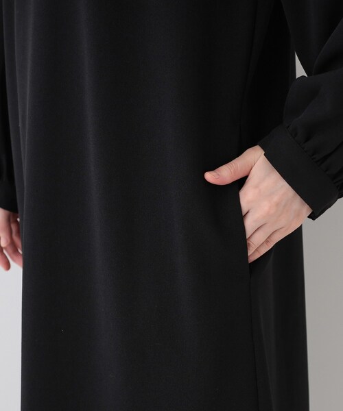 SHOO・LA・RUE（シューラルー）の「【S-3L/お袖デザイン2WAY】異素材ドッキングワンピース（ワンピース・レディース・ブラック/ナチュラル・05/01/02/03/04）」の22枚目の写真