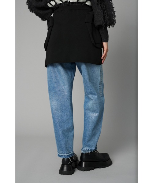 HeRIN.CYE（ヘリンドットサイ）の「Zip knit skirt　　ジップニットスカート（スカート・レディース・ブラック/レッド・FREE）」の4枚目の写真