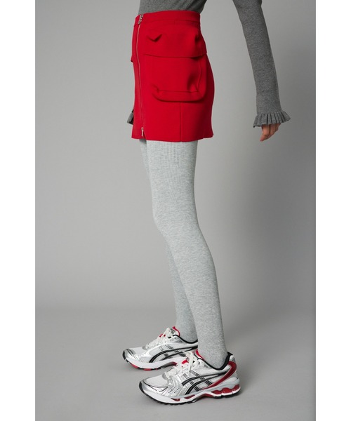 HeRIN.CYE（ヘリンドットサイ）の「Zip knit skirt　　ジップニットスカート（スカート・レディース・ブラック/レッド・FREE）」の10枚目の写真