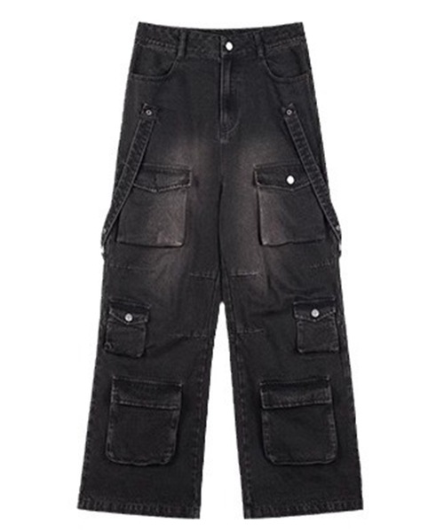 tinkerend（ティンカーエンド）の「【ユニセックス】Mulch Pocket Cargo Pants / マルチポケットヴィンテージカーゴパンツ（カーゴパンツ・メンズ・ブラック・3/2/1）」の7枚目の写真