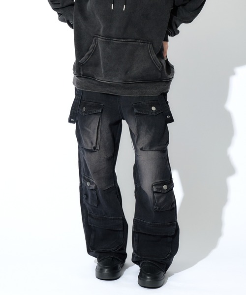tinkerend（ティンカーエンド）の「【ユニセックス】Mulch Pocket Cargo Pants / マルチポケットヴィンテージカーゴパンツ（カーゴパンツ・メンズ・ブラック・3/2/1）」の11枚目の写真