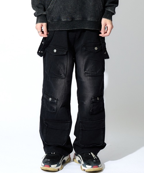 tinkerend（ティンカーエンド）の「【ユニセックス】Mulch Pocket Cargo Pants / マルチポケットヴィンテージカーゴパンツ（カーゴパンツ・メンズ・ブラック・3/2/1）」の10枚目の写真