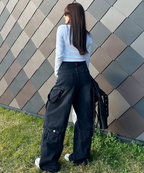 tinkerend（ティンカーエンド）の「【ユニセックス】Mulch Pocket Cargo Pants / マルチポケットヴィンテージカーゴパンツ（カーゴパンツ・メンズ・ブラック・3/2/1）」の16枚目の写真