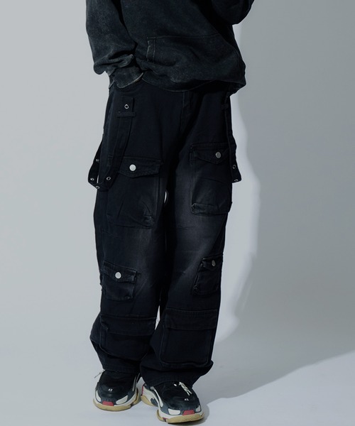 tinkerend（ティンカーエンド）の「【ユニセックス】Mulch Pocket Cargo Pants / マルチポケットヴィンテージカーゴパンツ（カーゴパンツ・メンズ・ブラック・3/2/1）」の18枚目の写真