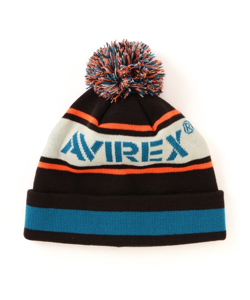 AVIREX(アヴィレックス)の「BONBON LOGO KNIT WATCH CAP / ボンボン ロゴ ニットワッチキャップ / AVIREX / アヴィレックス(ニットキャップ/ビーニー・メンズ・チャコール/バーガンディー・FREE)」の3枚目の写真