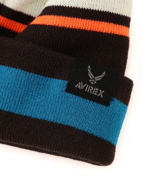 AVIREX(アヴィレックス)の「BONBON LOGO KNIT WATCH CAP / ボンボン ロゴ ニットワッチキャップ / AVIREX / アヴィレックス(ニットキャップ/ビーニー・メンズ・チャコール/バーガンディー・FREE)」の8枚目の写真