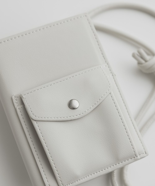 remer（リメール）の「mini shoulder wallet bag / ミニショルダーウォレットバッグ（ショルダーバッグ・メンズ・アイボリー/ブラック/ブラック×シルバー・FREE）」の13枚目の写真