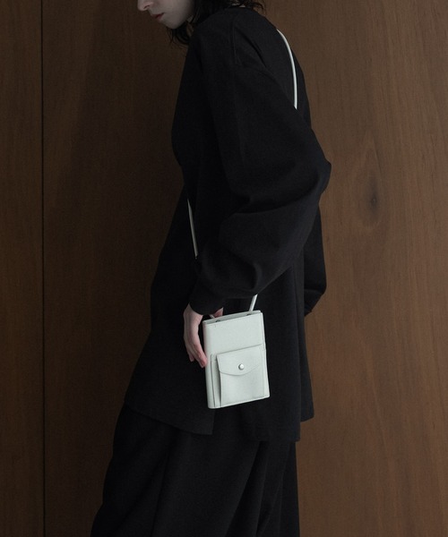 remer（リメール）の「mini shoulder wallet bag / ミニショルダーウォレットバッグ（ショルダーバッグ・メンズ・アイボリー/ブラック/ブラック×シルバー・FREE）」の22枚目の写真