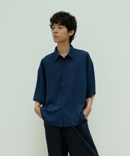 【セール】solid half sleeve shirts（シャツ/ブラウス）｜skoool（スクール）