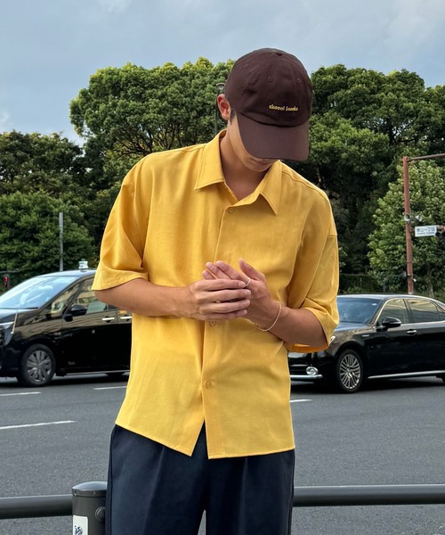 【セール】solid half sleeve shirts（シャツ/ブラウス）｜skoool（スクール）