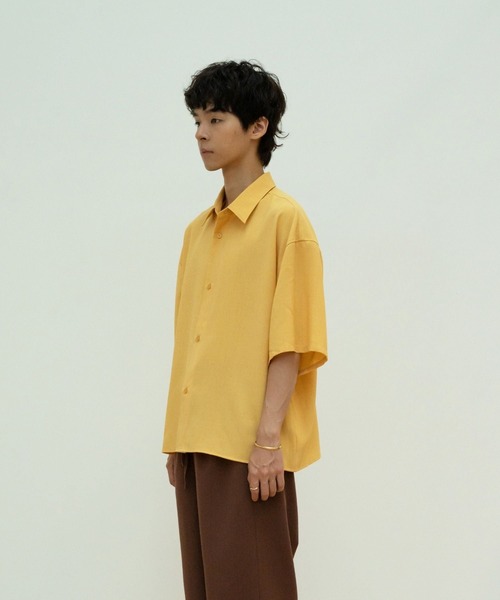 【セール】solid half sleeve shirts（シャツ/ブラウス）｜skoool（スクール）