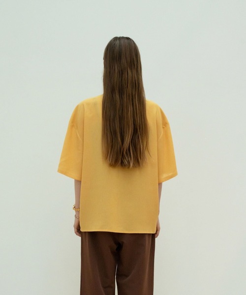 【セール】solid half sleeve shirts（シャツ/ブラウス）｜skoool（スクール）