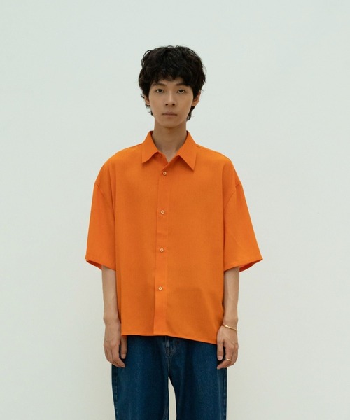 【セール】solid half sleeve shirts（シャツ/ブラウス）｜skoool（スクール）