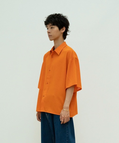 【セール】solid half sleeve shirts（シャツ/ブラウス）｜skoool（スクール）