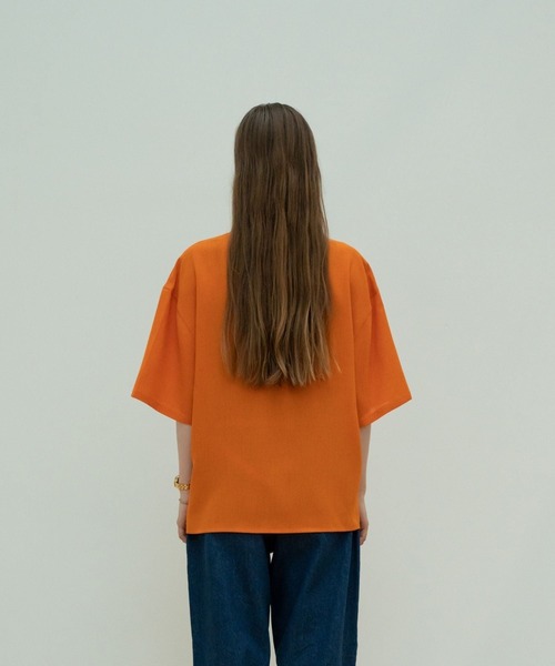 【セール】solid half sleeve shirts（シャツ/ブラウス）｜skoool（スクール）