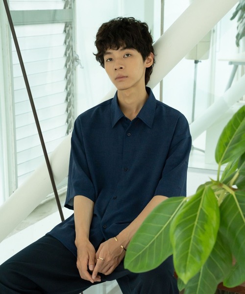 【セール】solid half sleeve shirts（シャツ/ブラウス）｜skoool（スクール）