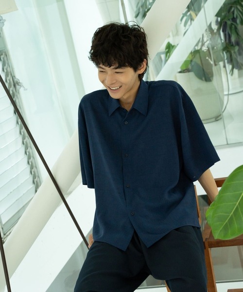 【セール】solid half sleeve shirts（シャツ/ブラウス）｜skoool（スクール）