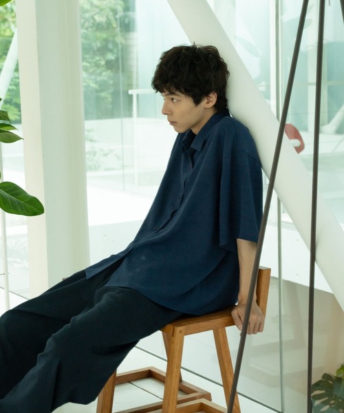 【セール】solid half sleeve shirts（シャツ/ブラウス）｜skoool（スクール）