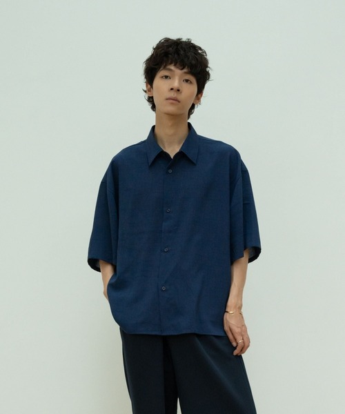 【セール】solid half sleeve shirts（シャツ/ブラウス）｜skoool（スクール）