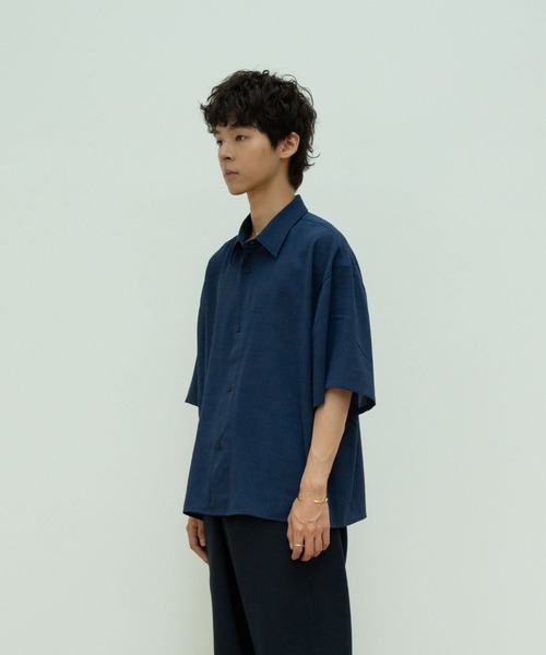 【セール】solid half sleeve shirts（シャツ/ブラウス）｜skoool（スクール）