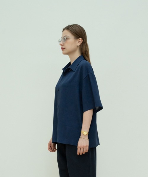 【セール】solid half sleeve shirts（シャツ/ブラウス）｜skoool（スクール）