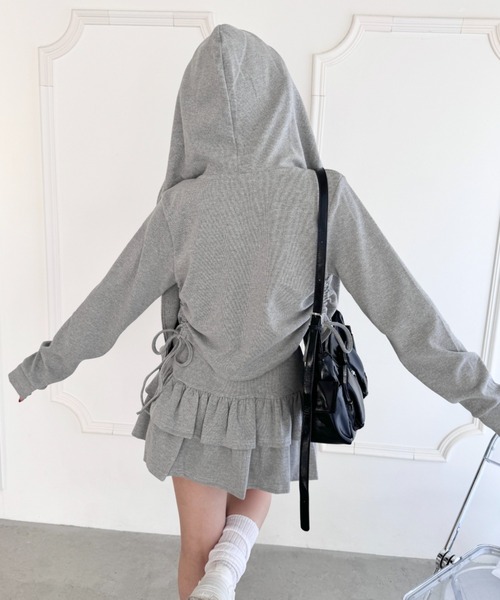 セール】【セットアップ】サイドリボンパーカー＆ギャザー
