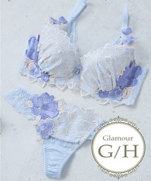 定価29480円Yue D75/M ネイビー　レース　ブラTバックセット　23G ニッセン ブラ＆ショーツ (B85/LL-F80/L) 大きいサイズ カラー