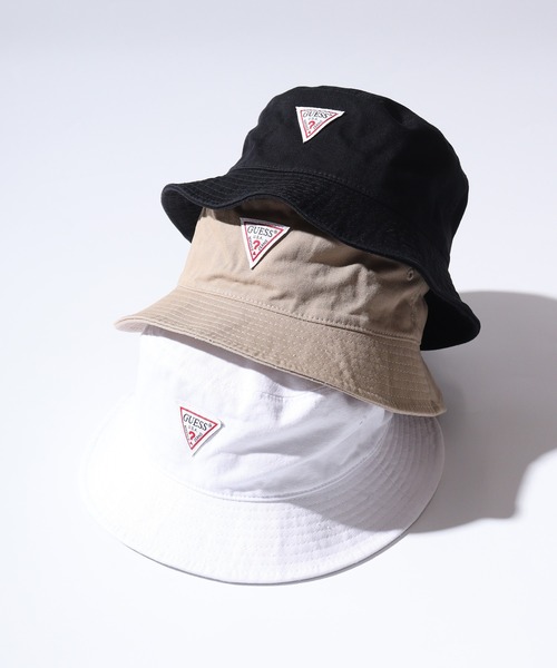 Guess(ゲス)の「GUESS CTTN TWILL BUCKET HAT W/ORIGINAL LABEL ハット(ハット・レディース・ブラック/ベージュ/ホワイト・ONE SIZE)」の4枚目の写真
