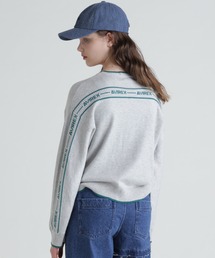COLOR LINE BACK LOGO KNIT TOPS/カラーライン バックロゴトップス