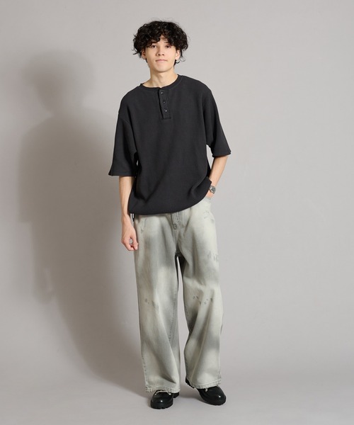 GRADATION BLAST WIDE DENIM PANTS /グラデーションブラスト