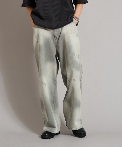 GRADATION BLAST WIDE DENIM PANTS /グラデーションブラスト