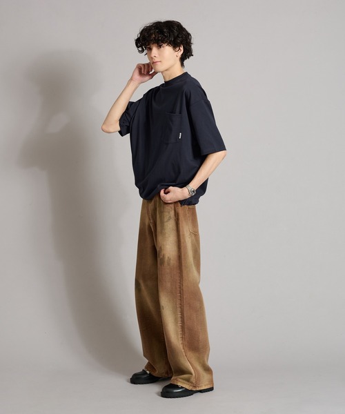 3サイズ展開』new basic ツータックワイドデニムパンツ[URA4