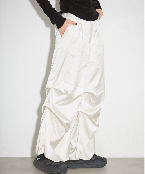 【セール】カーゴサテンパンツ（スラックス）｜leimn（レイムン）