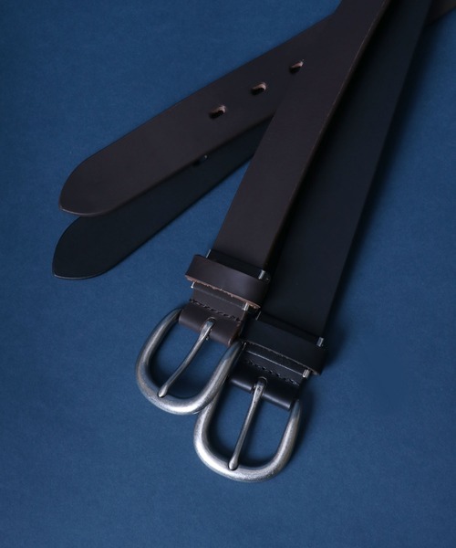 ANPAS（アンパス）の「35mm Cowhide Leather Sail-shaped Buckle Long Belt/35mm 牛革 帆型バックル ロングベルト 長尺（ベルト・メンズ・ブラック/ブラウン系その他/ブラック系その他/ブラウン・FREE）」の6枚目の写真