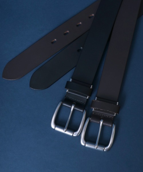 ANPAS（アンパス）の「35mm Cowhide Leather Sail-shaped Buckle Long Belt/35mm 牛革 帆型バックル ロングベルト 長尺（ベルト・メンズ・ブラック/ブラウン系その他/ブラック系その他/ブラウン・FREE）」の5枚目の写真