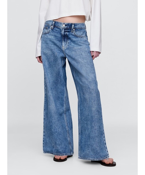 GAP（ギャップ）の「スーパーバギーデニム（デニムパンツ・レディース・ライトインディゴブルー・25/26/23/24/28/29/27/30）」の14枚目の写真